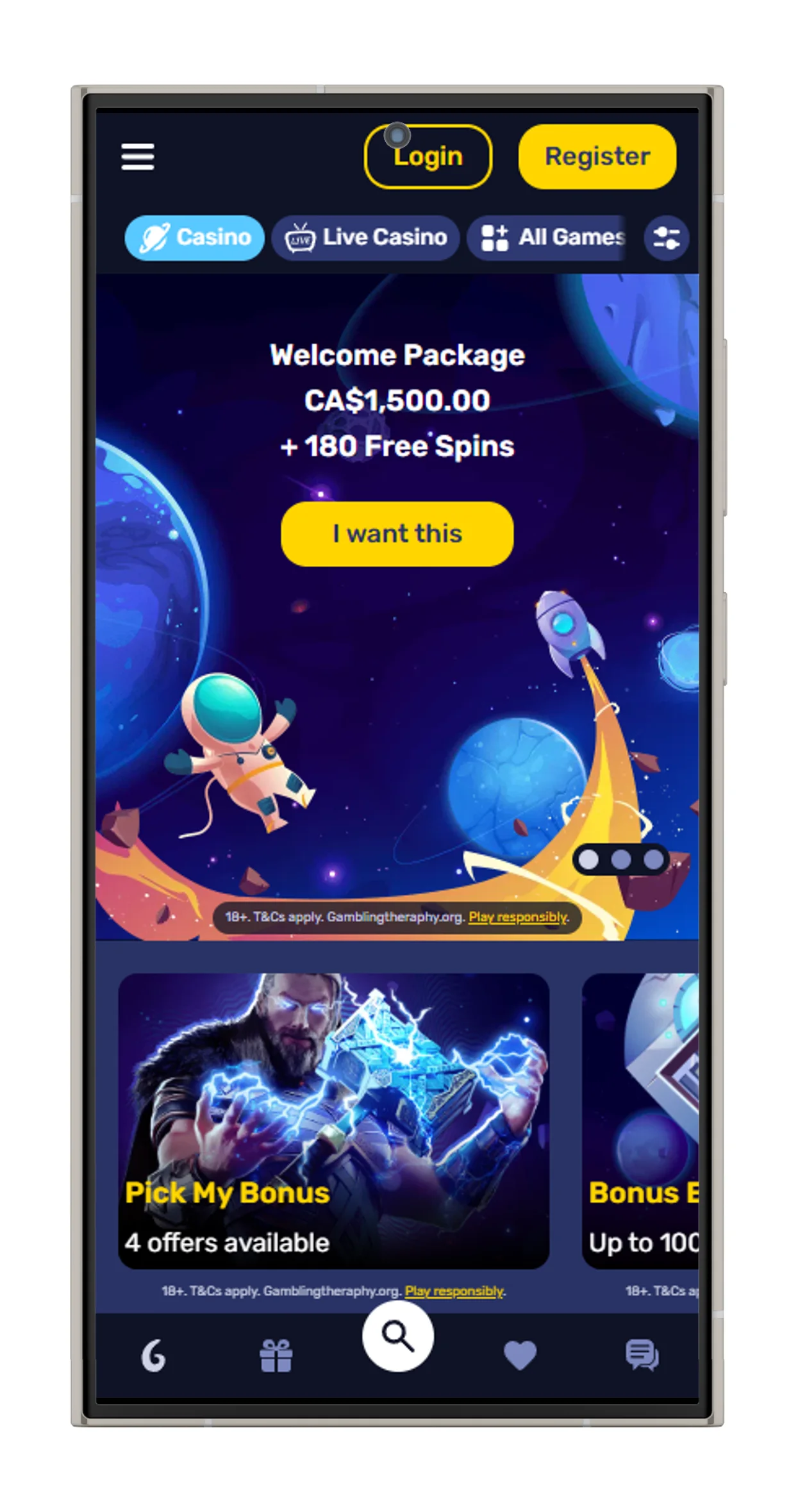 Galaxyno Casino App for Android (APK)